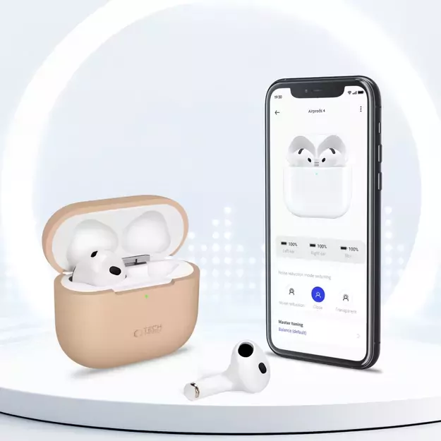 Tech-Protect Silicone Case for Apple AirPods 4 - Black 4