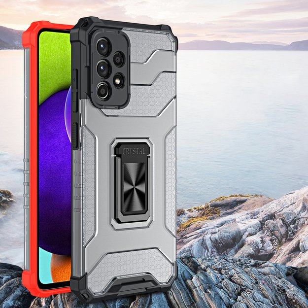 Crystal Ring Case Kickstand Tough Rugged Cover for Samsung Galaxy A72 4G green 1