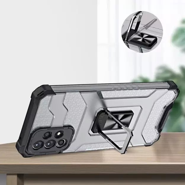 Crystal Ring Case Kickstand Tough Rugged Cover for Samsung Galaxy A72 4G green 15