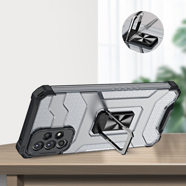 Crystal Ring Case Kickstand Tough Rugged Cover for Samsung Galaxy A72 4G green 7