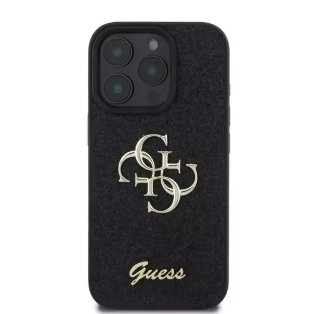 Guess Fixed Glitter Big 4G case for iPhone 16 Pro - black 4