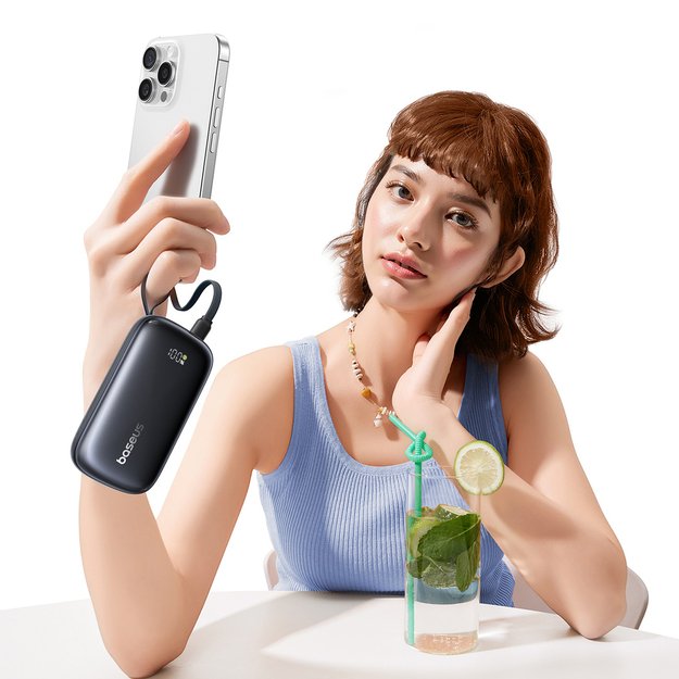 Baseus EnerFill FC21 QPow3 Ultra 10000mAh 22.5W Power Bank with Digital Display and Detachable Cable - Black 4