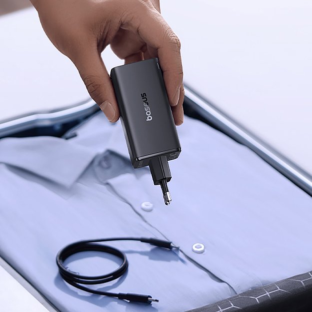 Baseus GaN6 Pro Charger 100W 2 x USB-C 2 x USB-A with Black USB-C Cable 100W 1m - Black 12