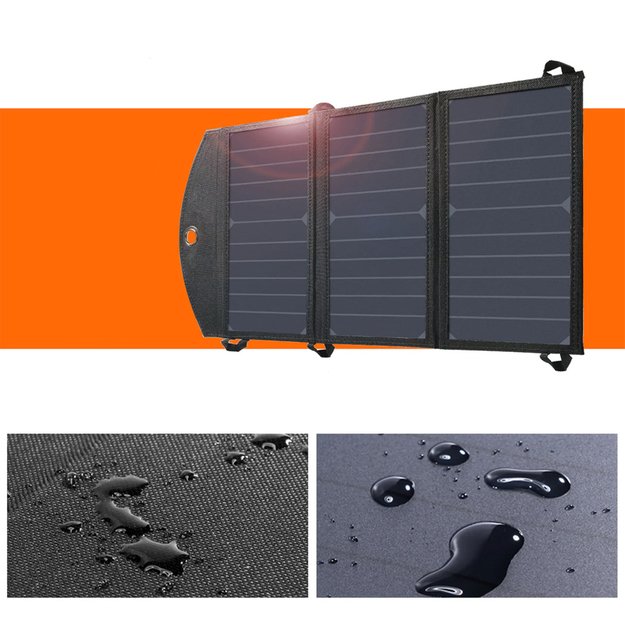 Choetech SC001 solar foldable charger 19W 2x USB-A - black 22
