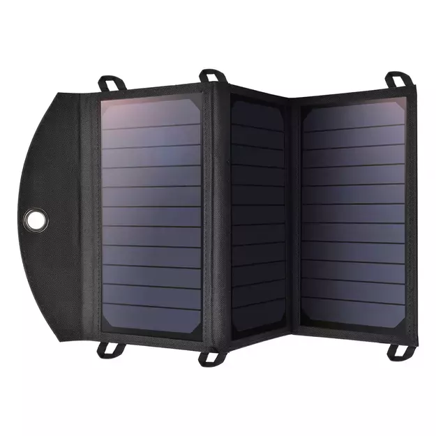 Choetech SC001 solar foldable charger 19W 2x USB-A - black 5