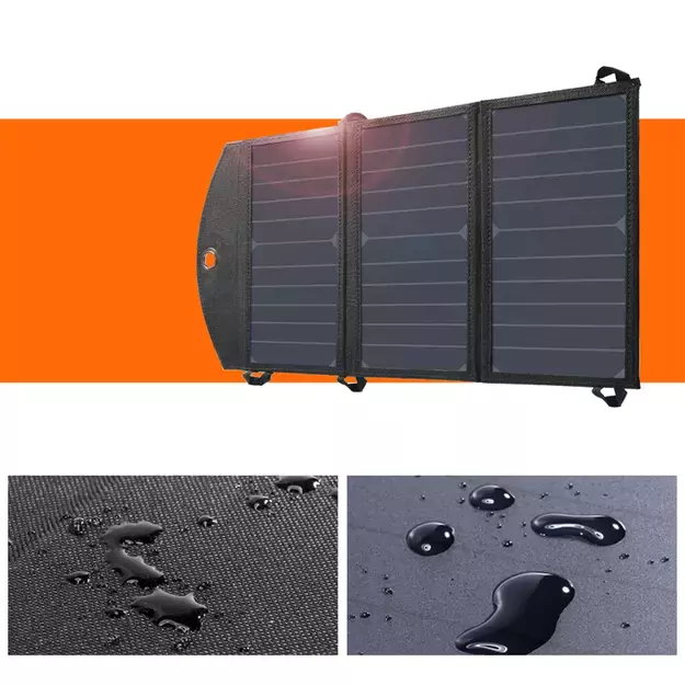 Choetech SC001 solar foldable charger 19W 2x USB-A - black 8