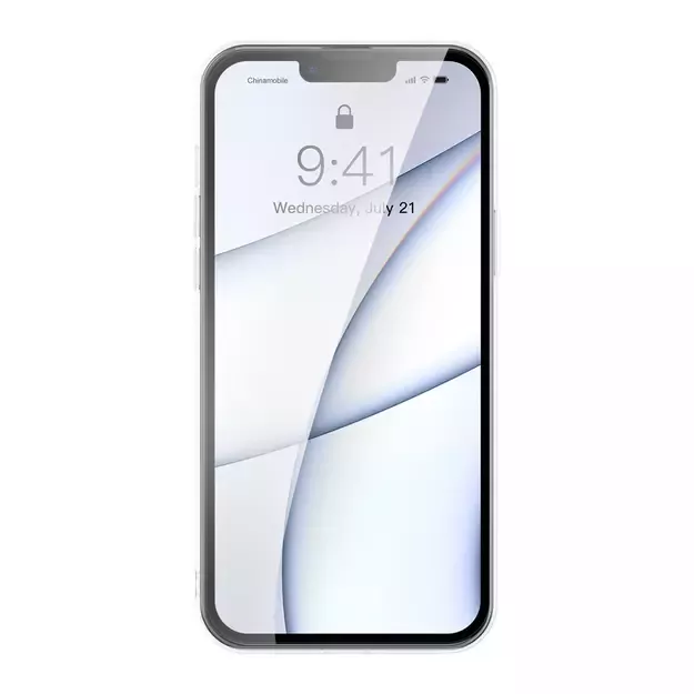 Baseus Frosted Glass Case Cover for iPhone 13 Pro Max Hard Cover with Gel Frame Transparent (ARWS000202) 2