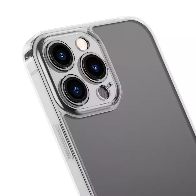 Baseus Frosted Glass Case Cover for iPhone 13 Pro Max Hard Cover with Gel Frame Transparent (ARWS000202) 7