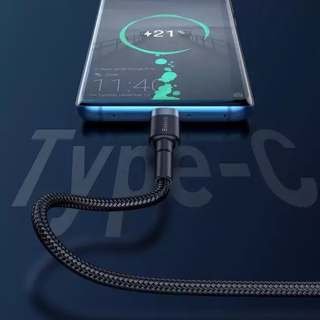 Baseus Cafule cable USB Type C SuperCharge 40W Quick Charge 3.0 QC 3.0 1m gray-black (CATKLF-PG1) 9