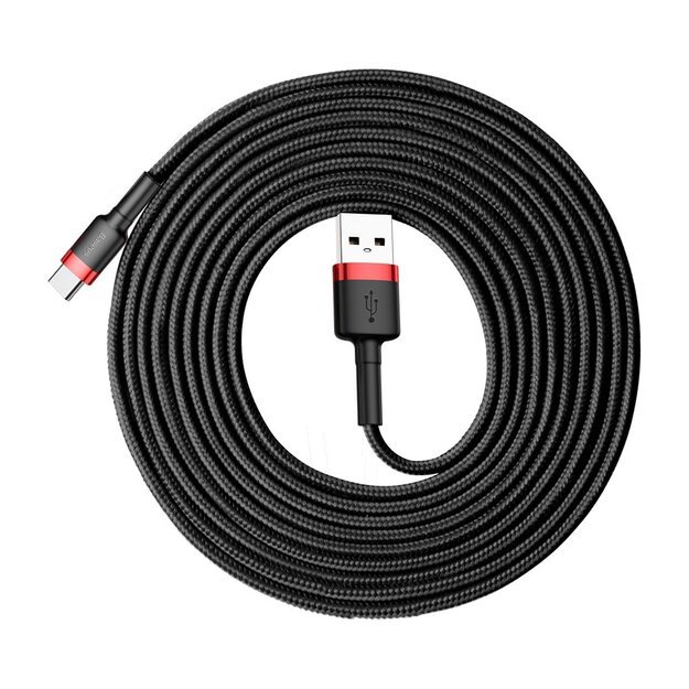 Baseus Cafule Cable durable nylon cable USB / USB-C QC3.0 2A 3M black-red (CATKLF-U91) 7