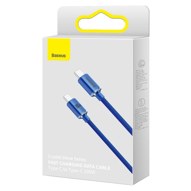 Baseus CAJY000603 USB-C - USB-C PD cable 100W 5A 480Mb/s 1.2m - blue 4