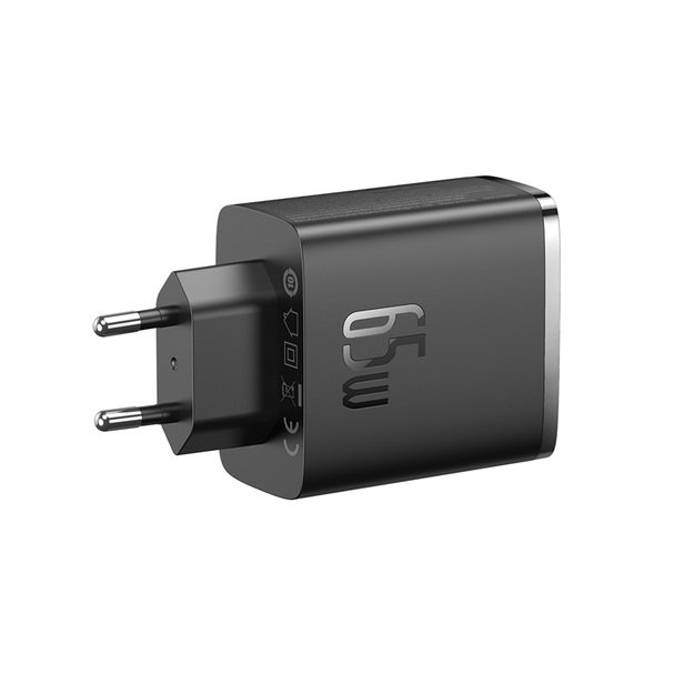 Baseus Cube Pro 65W GaN charger 2x USB-C USB-A - black 1
