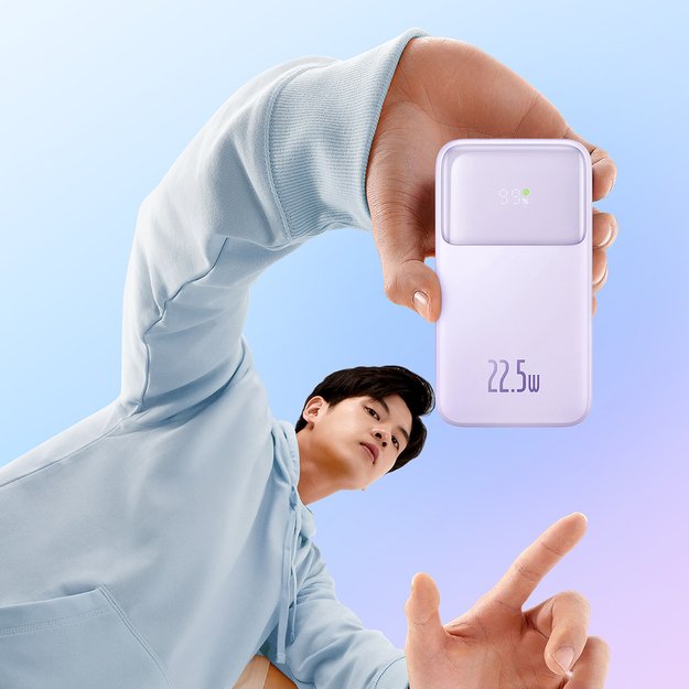 Baseus Comet Series powerbank with display 20000mAh 22.5W - purple + USB-A / USB-C cable 8