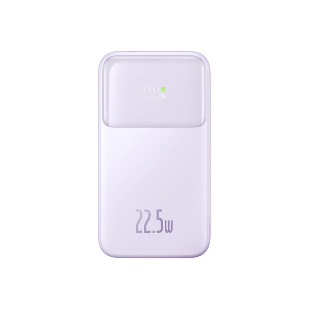 Baseus Comet Series powerbank with display 20000mAh 22.5W - purple + USB-A / USB-C cable 2