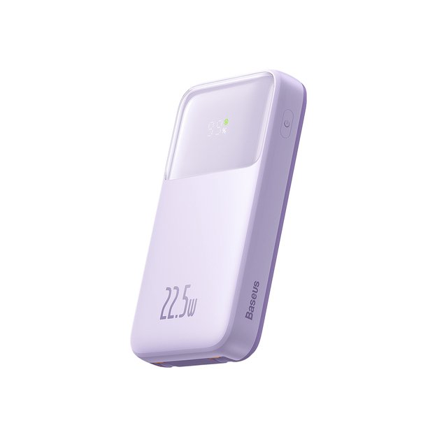 Baseus Comet Series powerbank with display 20000mAh 22.5W - purple + USB-A / USB-C cable 1