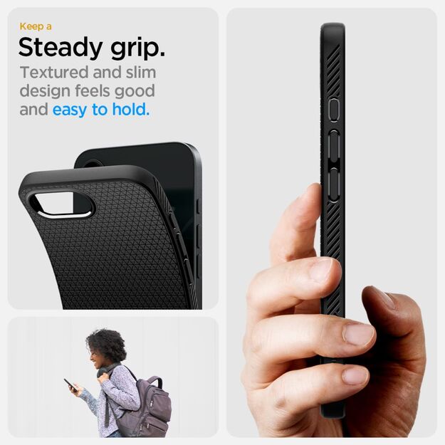 Spigen Liquid Air iPhone 16e Case - Matte Black 18
