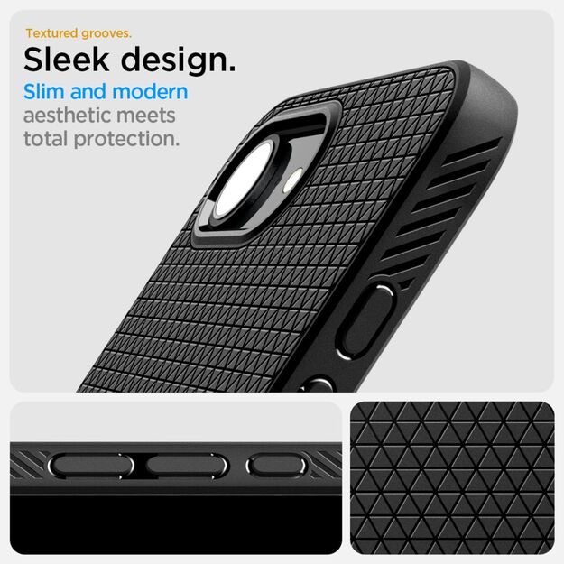 Spigen Liquid Air iPhone 16e Case - Matte Black 1
