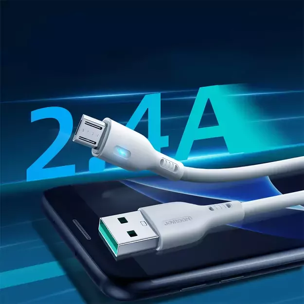 Joyroom Premium Series A13 USB-A / micro USB 2.4A 2m Cable - White 1