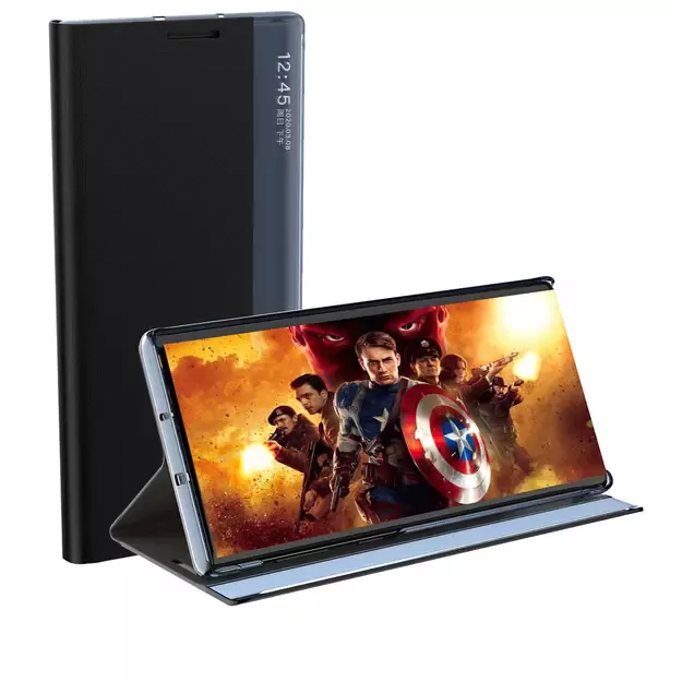 New Sleep Case for Samsung Galaxy A24 4G cover with flip stand blue 4