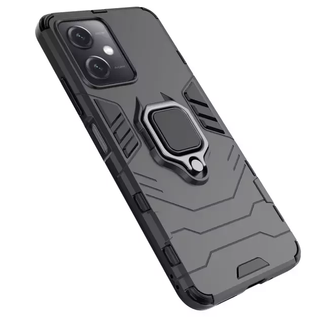 Ring Armor Case for Xiaomi Redmi Note 12 5G / Poco X5 5G Armor Cover Magnetic Holder Ring Black 8