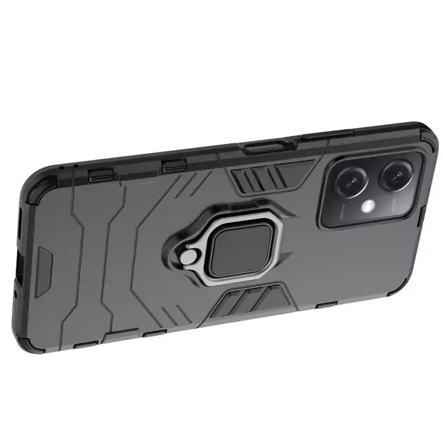 Ring Armor Case for Xiaomi Redmi Note 12 5G / Poco X5 5G Armor Cover Magnetic Holder Ring Black 11