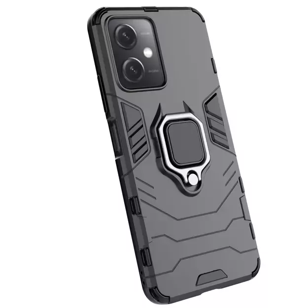 Ring Armor Case for Xiaomi Redmi Note 12 5G / Poco X5 5G Armor Cover Magnetic Holder Ring Black 17