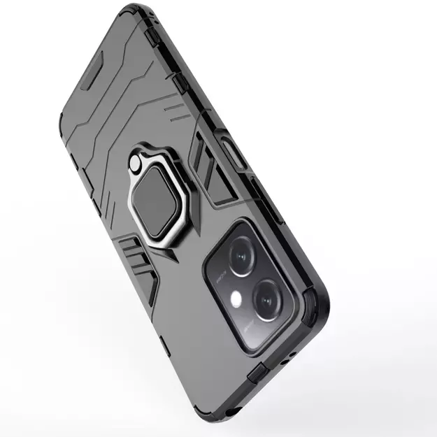 Ring Armor Case for Xiaomi Redmi Note 12 5G / Poco X5 5G Armor Cover Magnetic Holder Ring Black 12