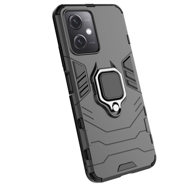 Ring Armor Case for Xiaomi Redmi Note 12 5G / Poco X5 5G Armor Cover Magnetic Holder Ring Black 2