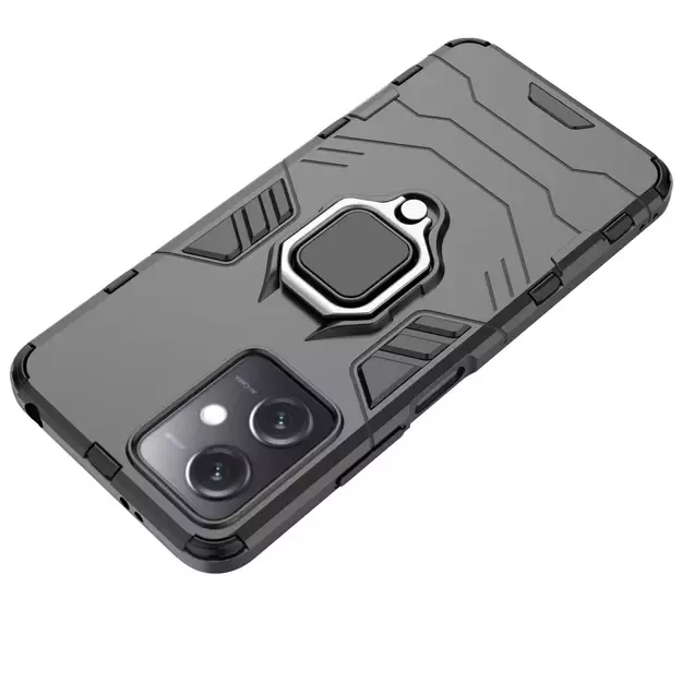 Ring Armor Case for Xiaomi Redmi Note 12 5G / Poco X5 5G Armor Cover Magnetic Holder Ring Black 16