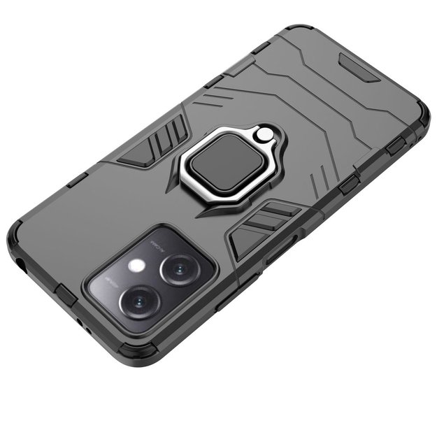 Ring Armor Case for Xiaomi Redmi Note 12 5G / Poco X5 5G Armor Cover Magnetic Holder Ring Black 1