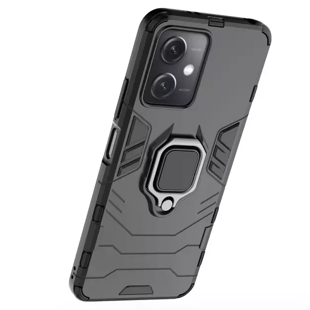 Ring Armor Case for Xiaomi Redmi Note 12 5G / Poco X5 5G Armor Cover Magnetic Holder Ring Black 14