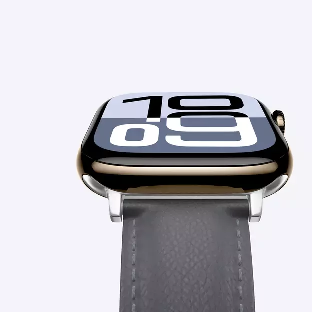 AmazingThing Class Band Leather Strap for Apple Watch 45 / 46 / 49 mm - Gray 12