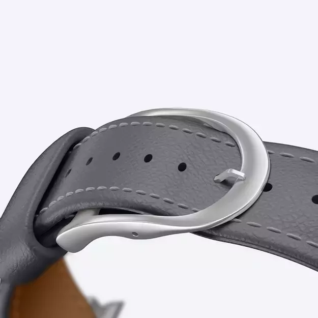 AmazingThing Class Band Leather Strap for Apple Watch 45 / 46 / 49 mm - Gray 13