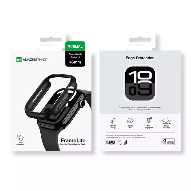 AmazingThing Minimal Case for Apple Watch 46mm – black 12