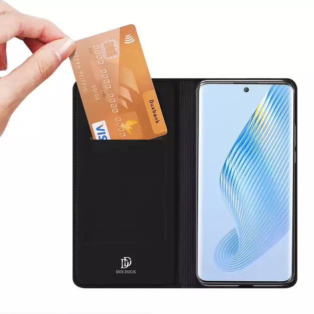 Dux Ducis Skin Pro case for Honor Magic5 flip cover card wallet stand black 3