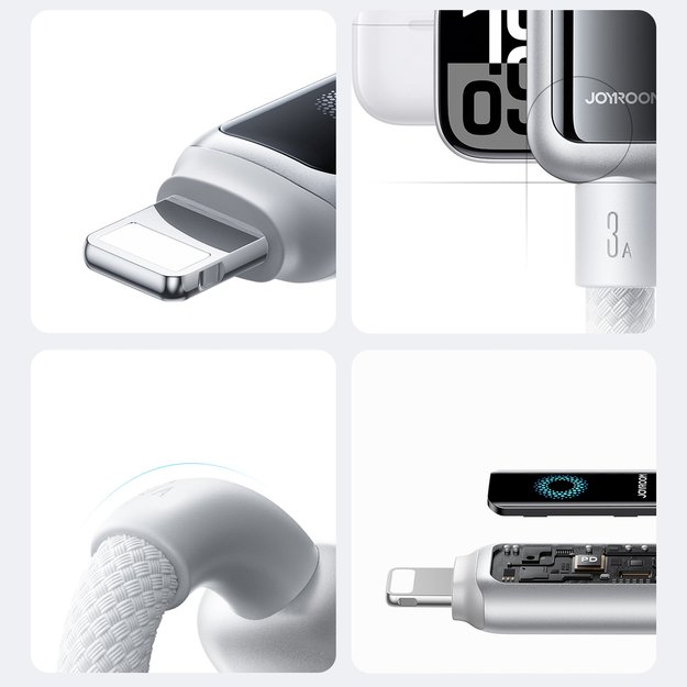 Kabel Joyroom S-A55 StarFlight 3A USB-A - Lightning 1,2m - biały 9