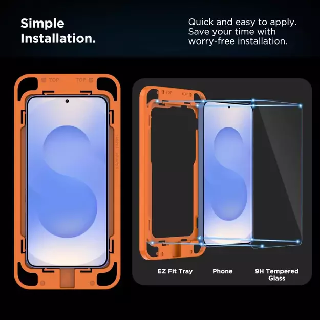 Tech-Protect Quick Set+ Tempered Glass for Samsung Galaxy S25+ - Transparent 2