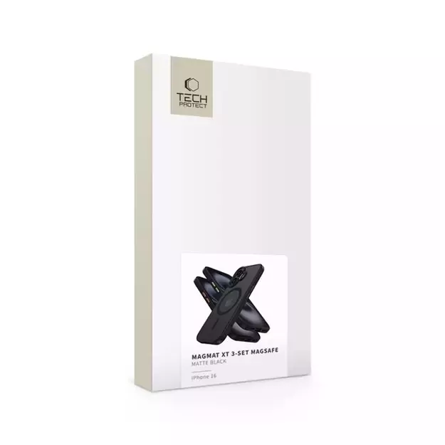 Tech-Protect MagMat Magsafe 3-set iPhone 16 Case - Matte Black 7