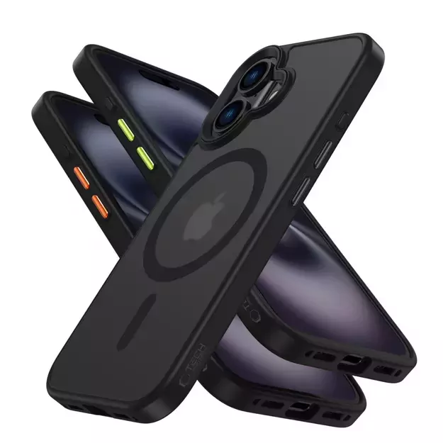 Tech-Protect MagMat Magsafe 3-set iPhone 16 Case - Matte Black 4