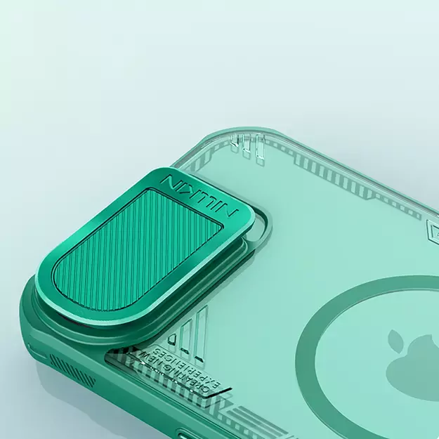 Nillkin Iceblade Prop Magnetic Case with Camera Cover and Stand for iPhone 16e - Green 7