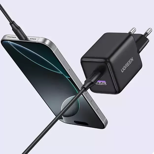 Ugreen X516 30W GaN Wall Charger 1x USB-A 1x USB-C - Gray 1