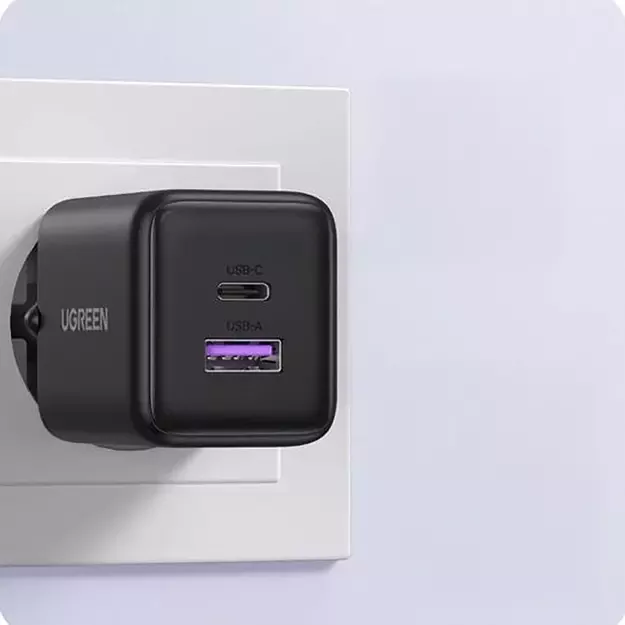 Ugreen X516 30W GaN Wall Charger 1x USB-A 1x USB-C - Gray 2