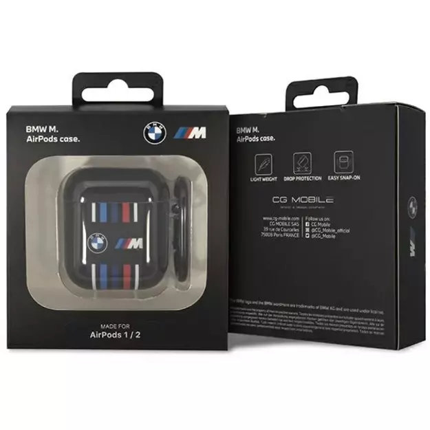 BMW BMA222SWTK AirPods 1/2 cover black/black Multiple Colored Lines 2