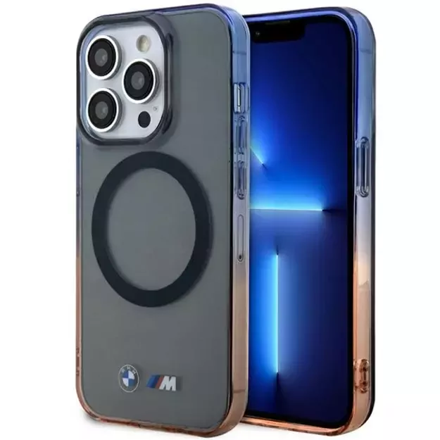 Case BMW BMHMP14LHTGE iPhone 14 Pro 6.1&quot  grey/grey hardcase Gradient Bumper MagSafe