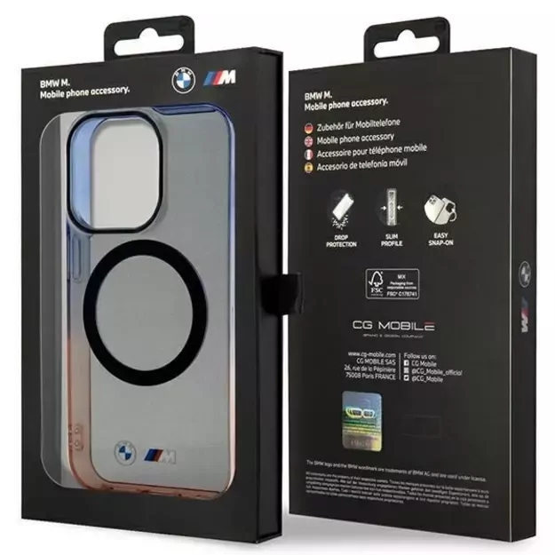 Case BMW BMHMP14XHTGE iPhone 14 Pro Max 6.7&quot  grey/grey hardcase Gradient Bumper MagSafe 9
