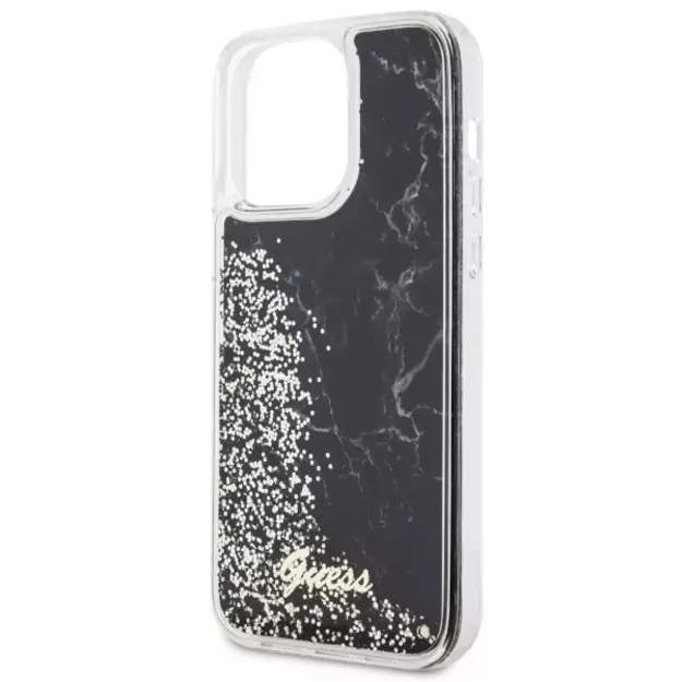 Guess GUHCP14XLCSGSGK iPhone 14 Pro Max 6.7  black/black hardcase Liquid Glitter Marble 5