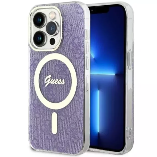 Guess GUHMP14LH4STU iPhone 14 Pro 6.1  purple/purple hardcase 4G MagSafe