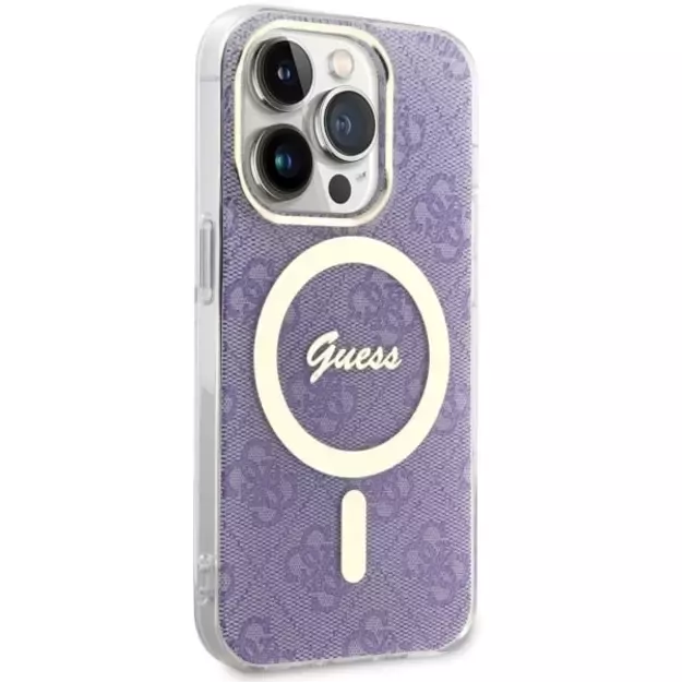 Guess GUHMP14LH4STU iPhone 14 Pro 6.1  purple/purple hardcase 4G MagSafe 10