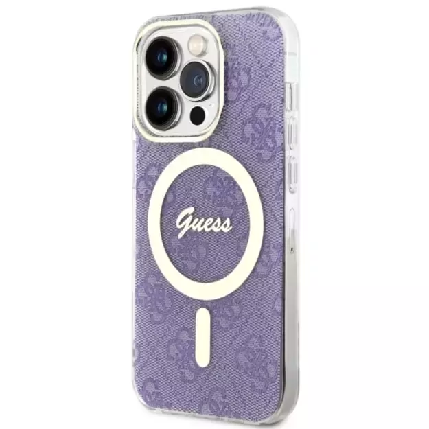 Guess GUHMP14LH4STU iPhone 14 Pro 6.1  purple/purple hardcase 4G MagSafe 8