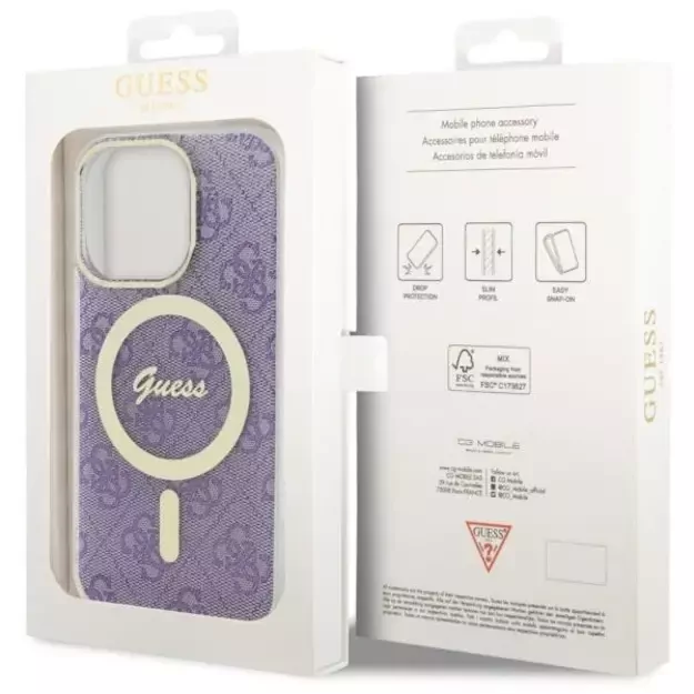 Guess GUHMP14LH4STU iPhone 14 Pro 6.1  purple/purple hardcase 4G MagSafe 14